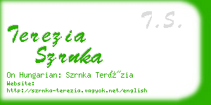 terezia szrnka business card